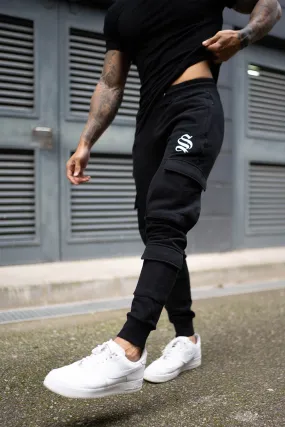 Tech Cargo Joggers - Black