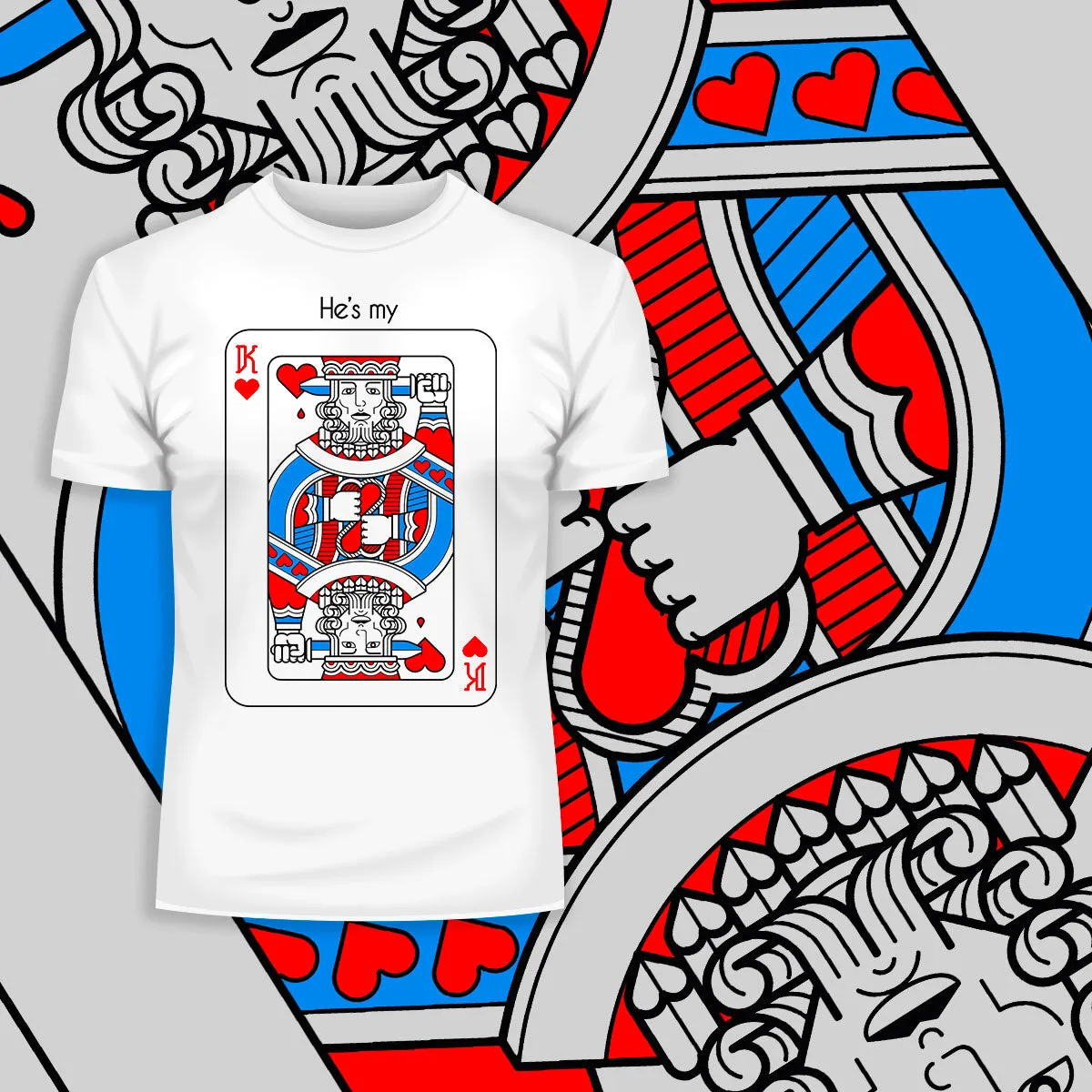 The King Playing Cards Valentine Tees edition