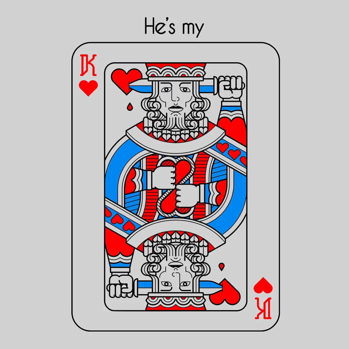 The King Playing Cards Valentine Tees edition