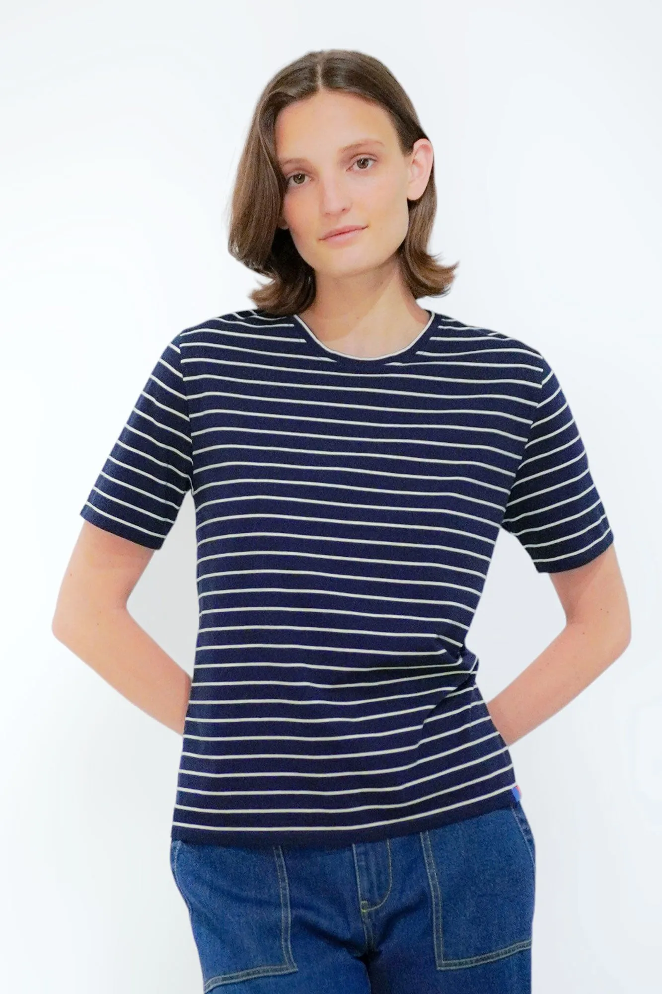 The Modern - Navy/Cream Pinstripe