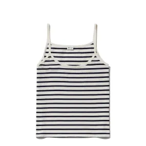 The Spaghetti Tank - Cream/Navy