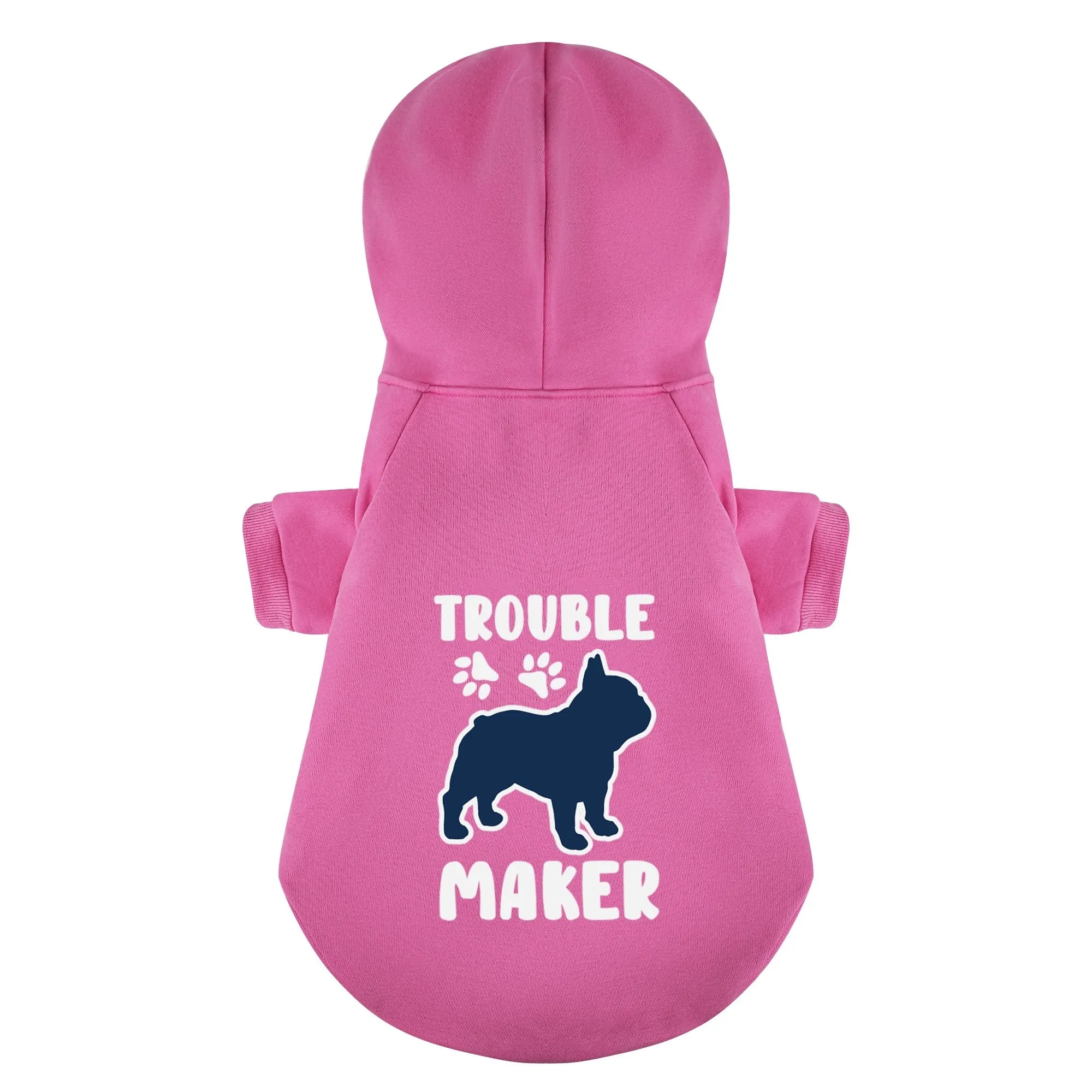 Trouble maker - Personalized French Bulldog Hoodies with Funny Quotes – Stylish, Cozy, and Premium 100% Cotton