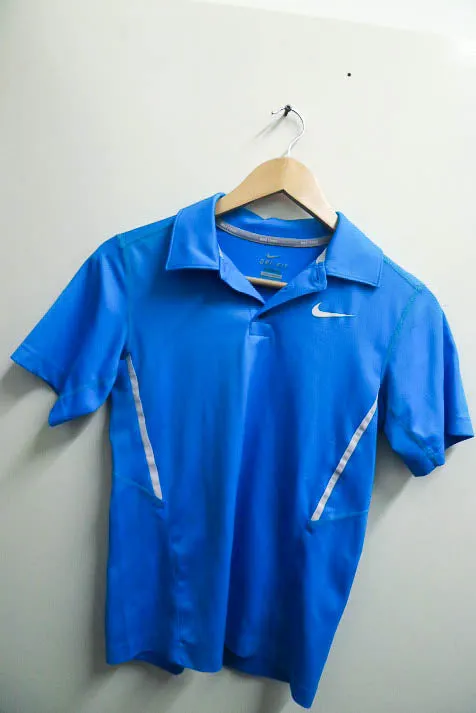 Vintage blue nike training medium polo tees