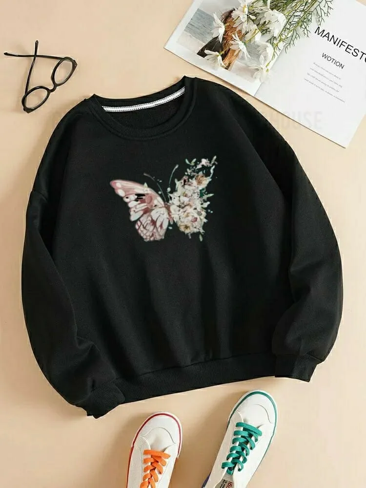 White Butterfly sweatshirt