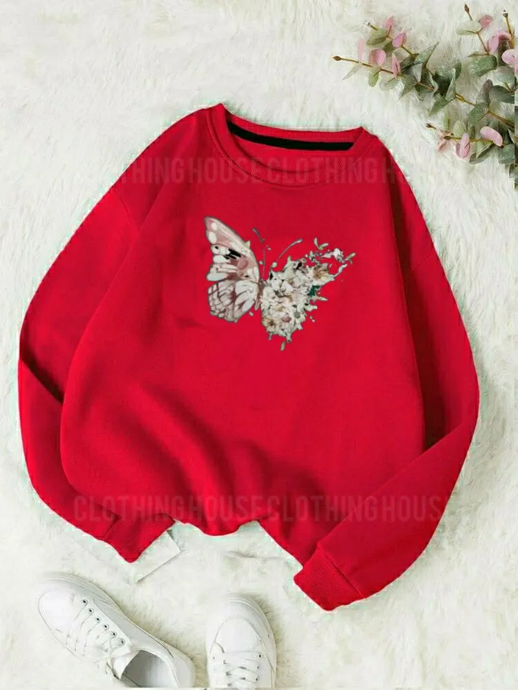 White Butterfly sweatshirt