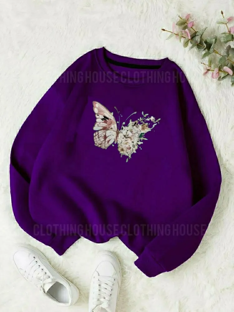 White Butterfly sweatshirt