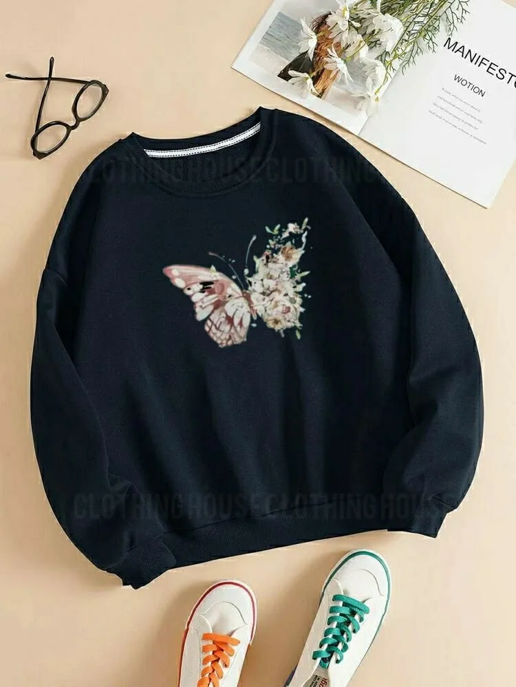 White Butterfly sweatshirt