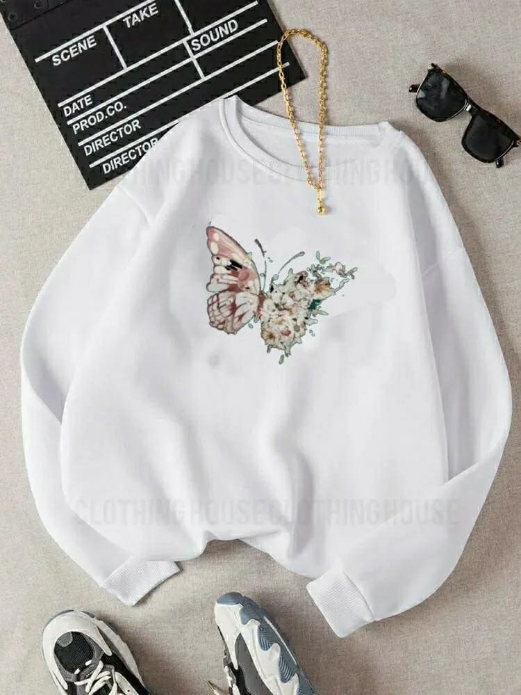 White Butterfly sweatshirt