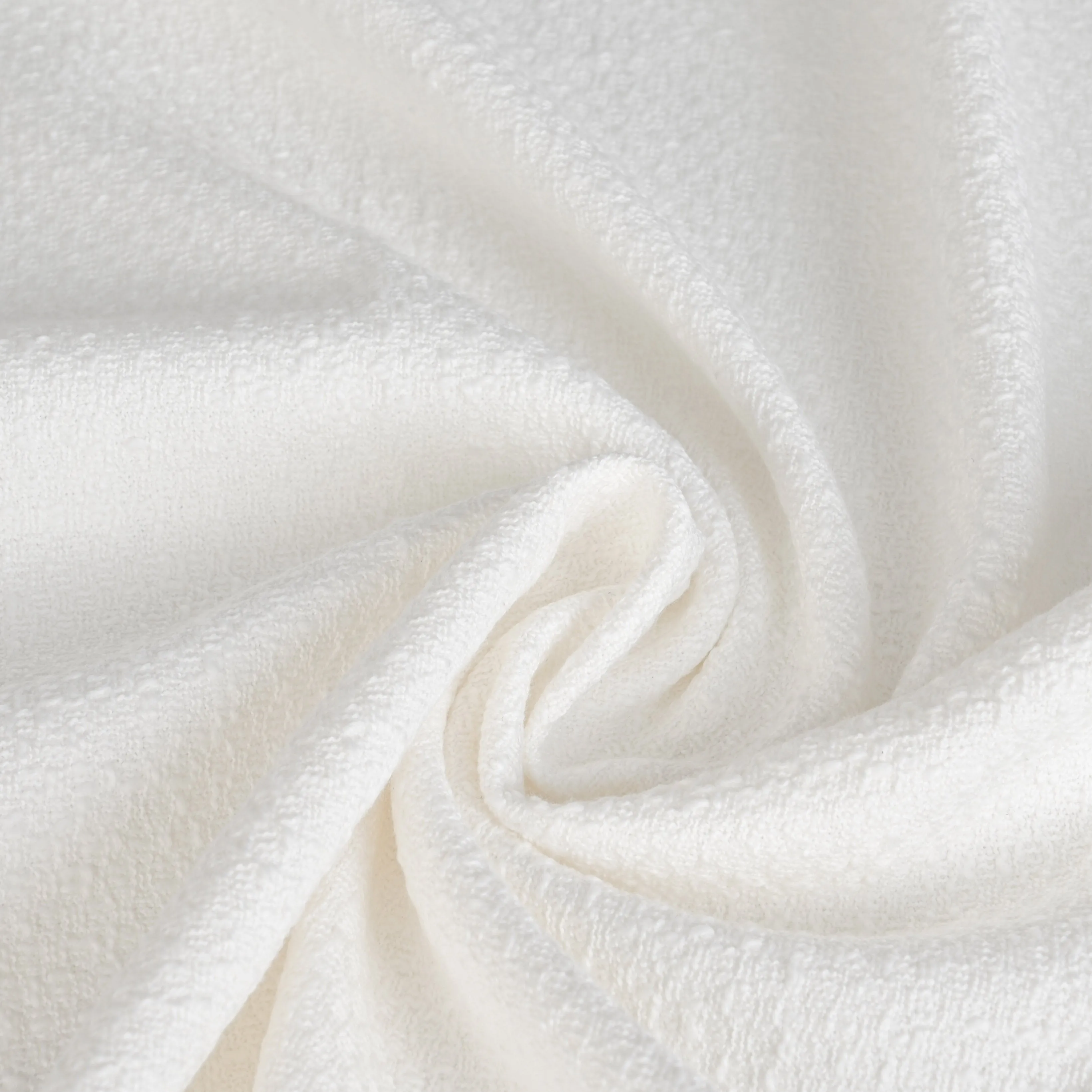 White Tweed Fabric 8915