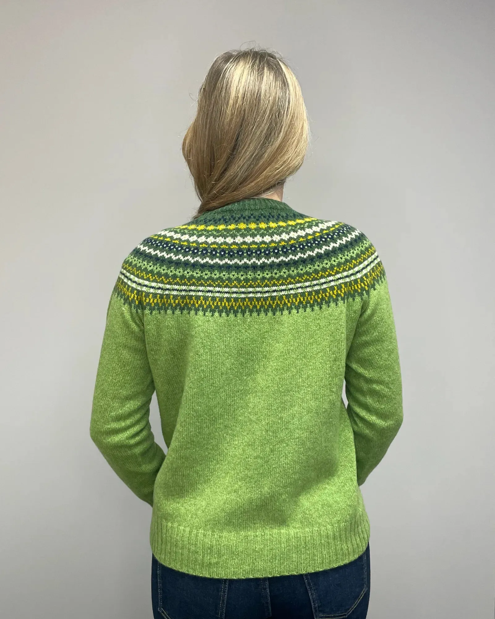 Women's Knitted Fair Isle Jumper (L5218/7) - Foliage